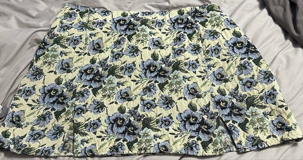 SHEIN Plus Womens 2XL Tapestry Inspired Floral Jacquard A-Line Slit Skirt